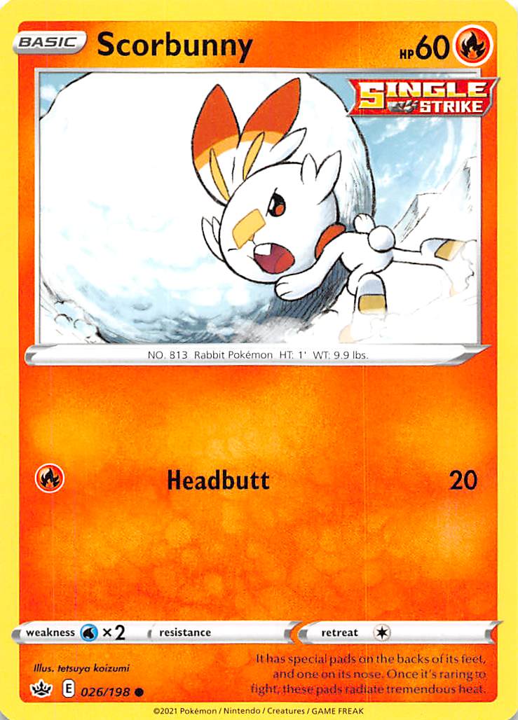 Scorbunny (026/198) [Sword & Shield: Chilling Reign] | Gamers Paradise