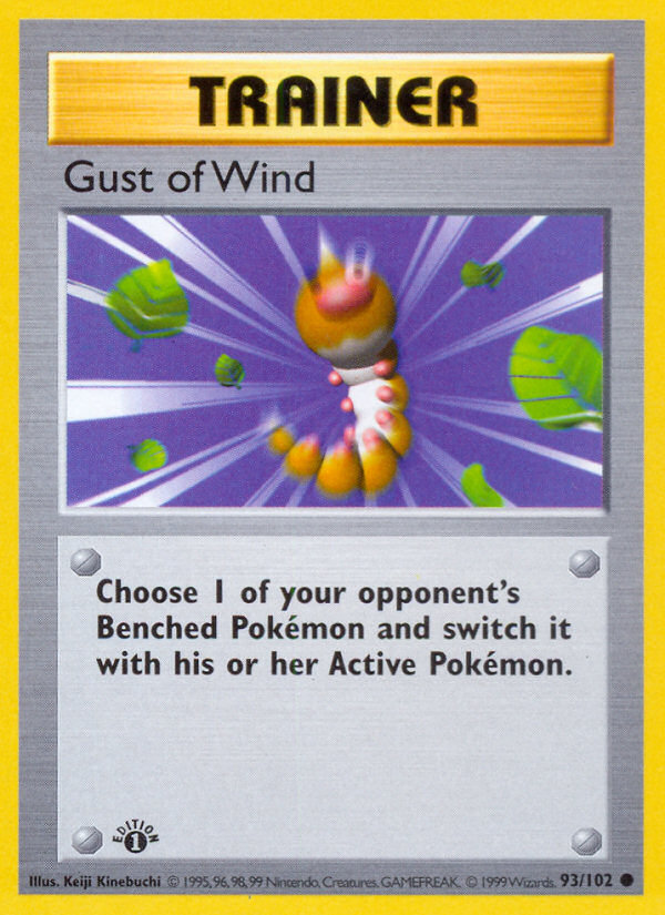 Gust of Wind (93/102) (Shadowless) [Base Set 1st Edition] | Gamers Paradise