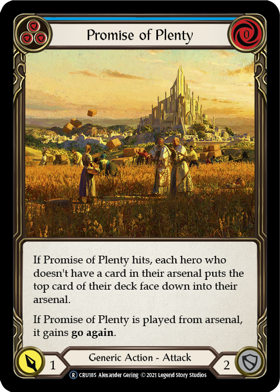 Promise of Plenty (Blue) [U-CRU185-RF] Unlimited Rainbow Foil | Gamers Paradise