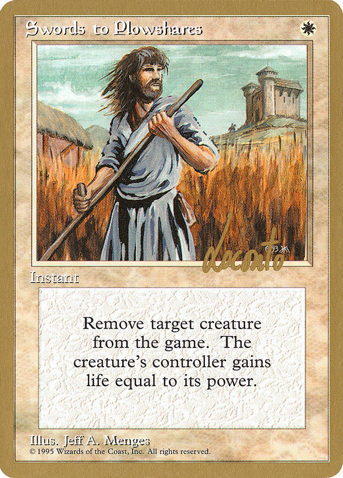 Swords to Plowshares (Michael Loconto) [Pro Tour Collector Set] | Gamers Paradise