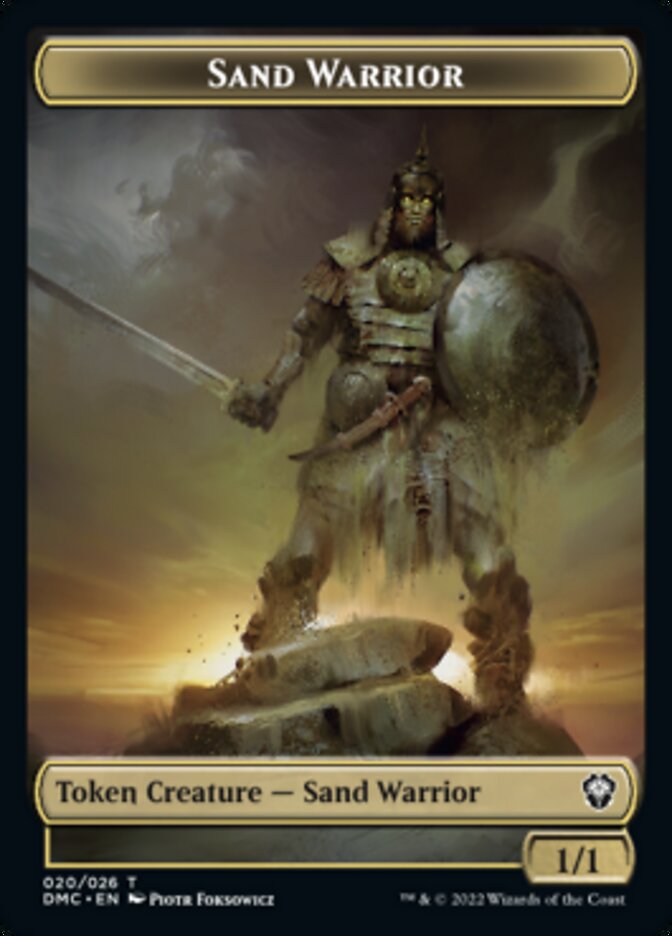 Phyrexian // Sand Warrior Double-Sided Token [Dominaria United Tokens] | Gamers Paradise