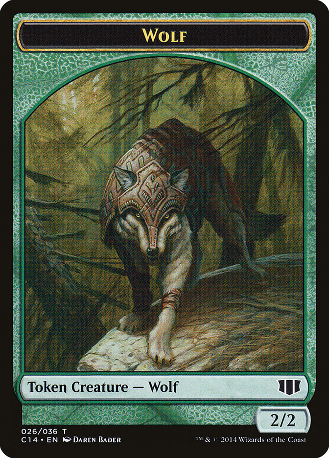 Treefolk // Wolf Double-Sided Token [Commander 2014 Tokens] | Gamers Paradise