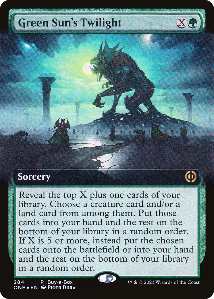 Green Sun's Twilight (Buy-A-Box) (Extended Art) [Phyrexia: All Will Be One] | Gamers Paradise
