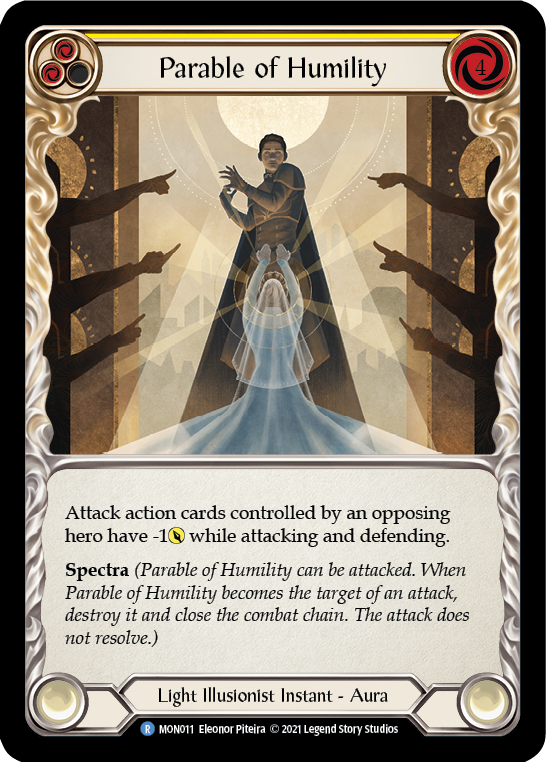 Parable of Humility [MON011-RF] 1st Edition Rainbow Foil | Gamers Paradise