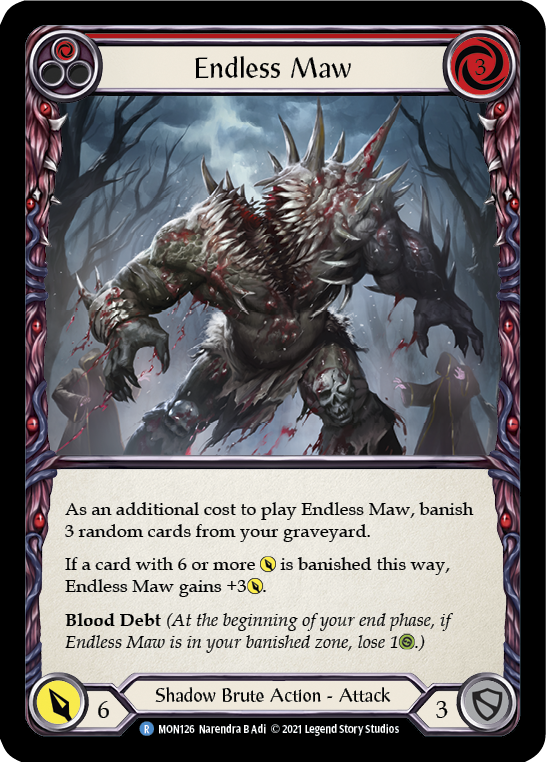 Endless Maw (Red) [MON126-RF] 1st Edition Rainbow Foil | Gamers Paradise