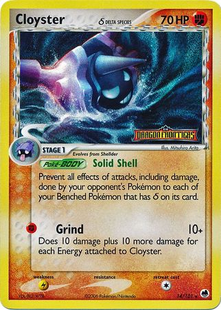 Cloyster (14/101) (Delta Species) (Stamped) [EX: Dragon Frontiers] | Gamers Paradise