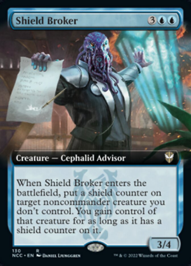 Shield Broker (Extended Art) [Streets of New Capenna Commander] | Gamers Paradise