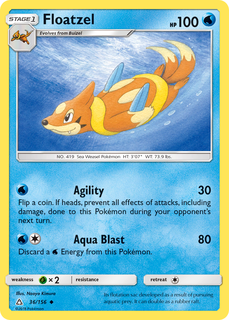 Floatzel (36/156) [Sun & Moon: Ultra Prism] | Gamers Paradise