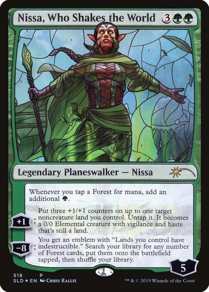 Nissa, Who Shakes the World (Stained Glass) [Secret Lair Drop Promos] | Gamers Paradise