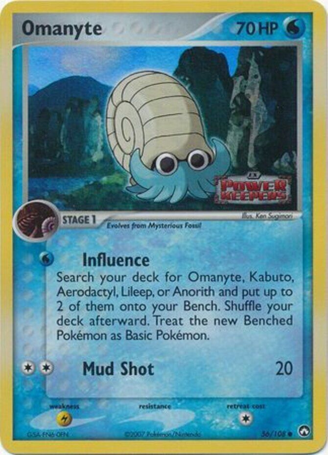 Omanyte (56/108) (Stamped) [EX: Power Keepers] | Gamers Paradise