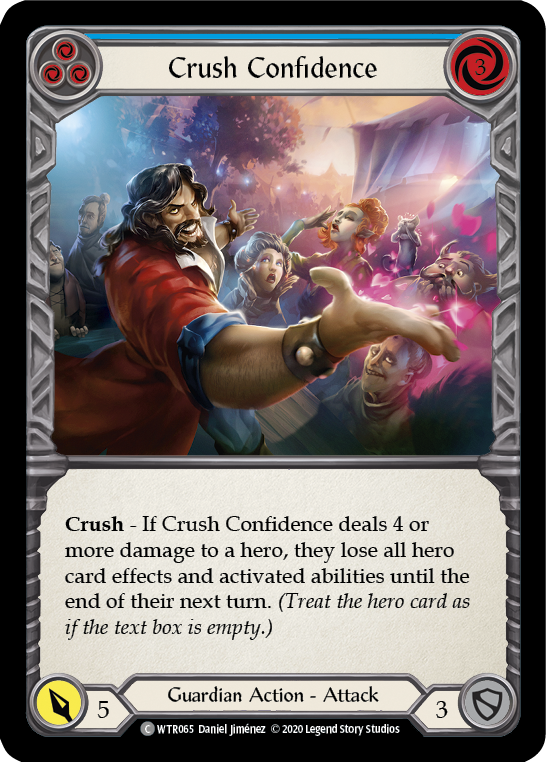 Crush Confidence (Blue) [U-WTR065] (Welcome to Rathe Unlimited)  Unlimited Rainbow Foil | Gamers Paradise