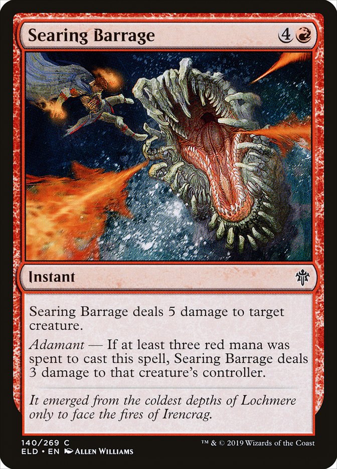 Searing Barrage [Throne of Eldraine] | Gamers Paradise