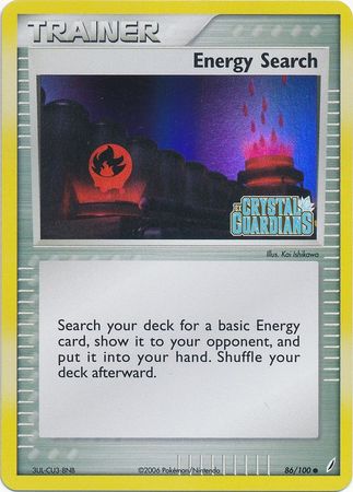 Energy Search (86/100) (Stamped) [EX: Crystal Guardians] | Gamers Paradise