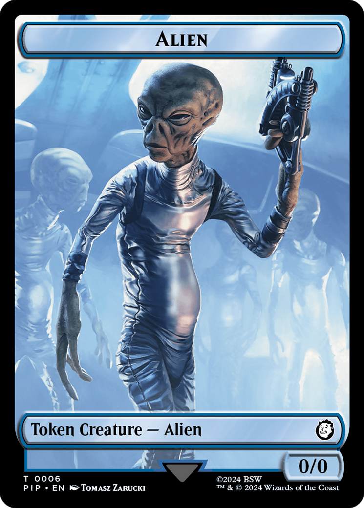 Radiation // Alien Double-Sided Token [Fallout Tokens] | Gamers Paradise