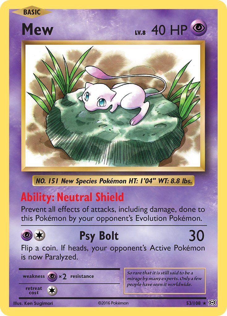 Mew (53/108) (Theme Deck Exclusive) [XY: Evolutions] | Gamers Paradise