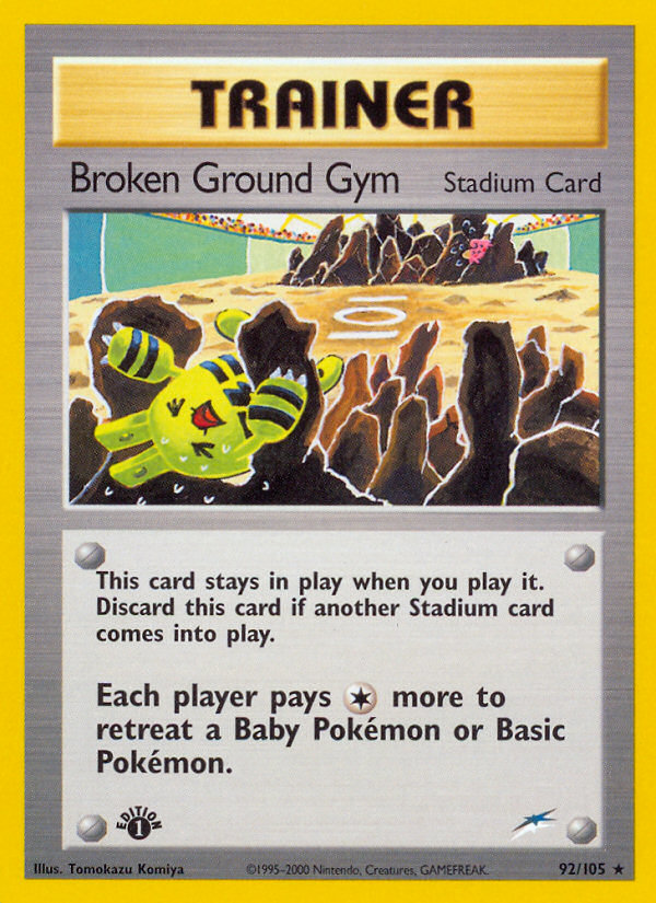 Broken Ground Gym (92/105) [Neo Destiny 1st Edition] | Gamers Paradise