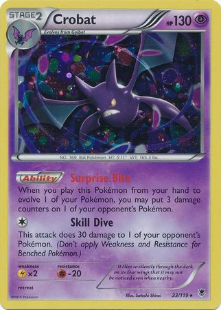 Crobat (33/119) (Cosmos Holo) [XY: Phantom Forces] | Gamers Paradise