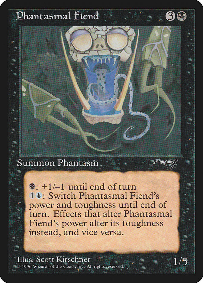 Phantasmal Fiend (Dark Green Background) [Alliances] | Gamers Paradise