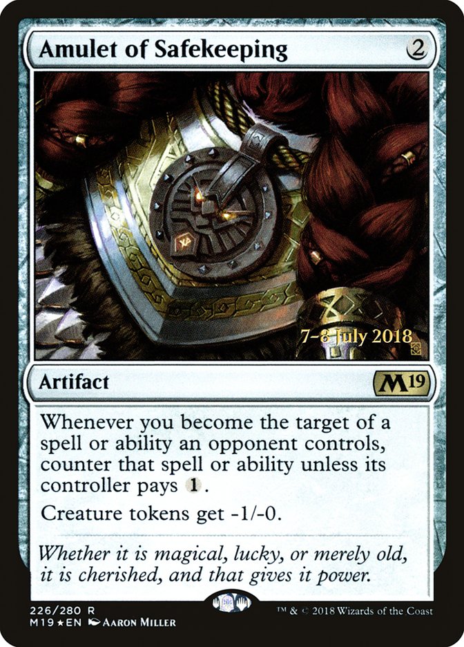 Amulet of Safekeeping [Core Set 2019 Prerelease Promos] | Gamers Paradise