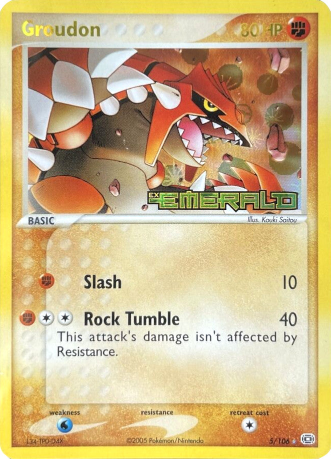Groudon (5/106) (Stamped) [EX: Emerald] | Gamers Paradise
