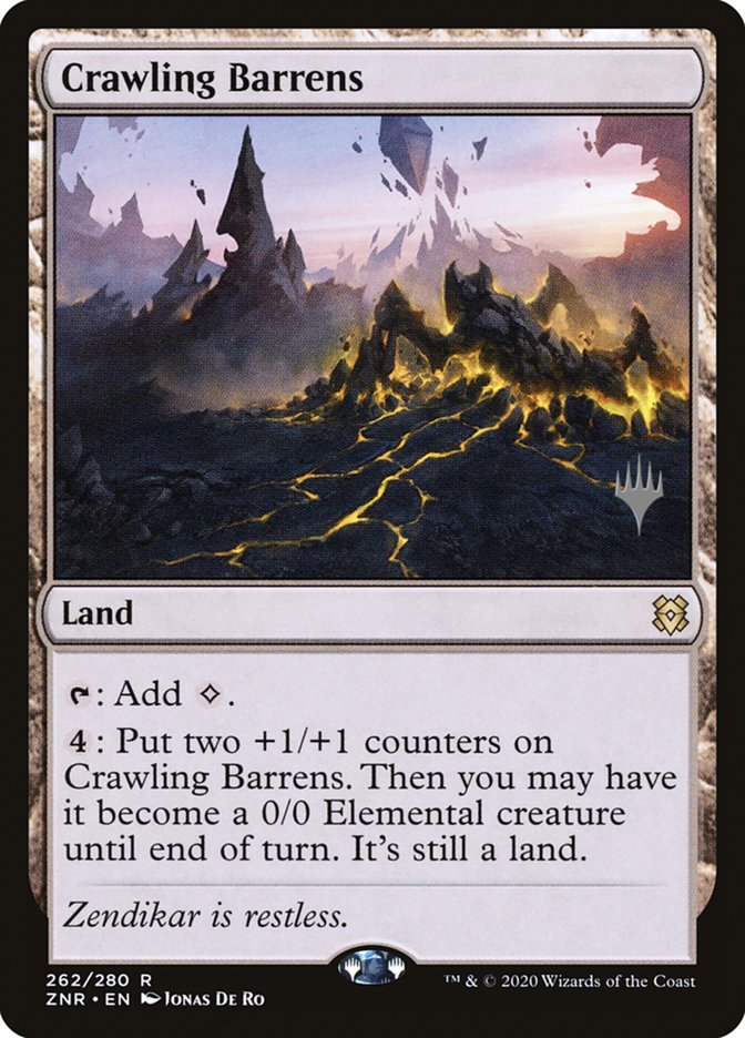 Crawling Barrens (Promo Pack) [Zendikar Rising Promos] | Gamers Paradise