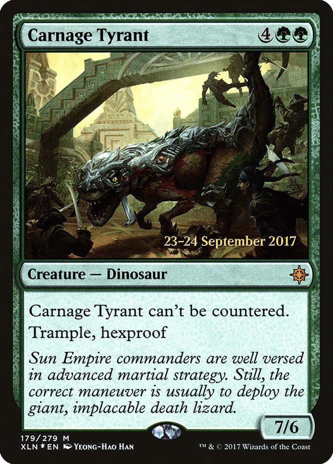 Carnage Tyrant [Ixalan Prerelease Promos] | Gamers Paradise