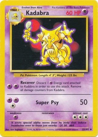 Kadabra (32/102) [Base Set Unlimited] | Gamers Paradise