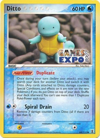 Ditto (64/113) (Games Expo Exclusive) [EX: Delta Species] | Gamers Paradise