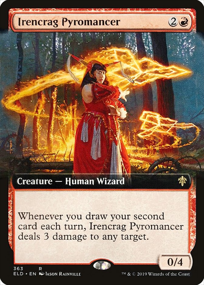 Irencrag Pyromancer (Extended Art) [Throne of Eldraine] | Gamers Paradise