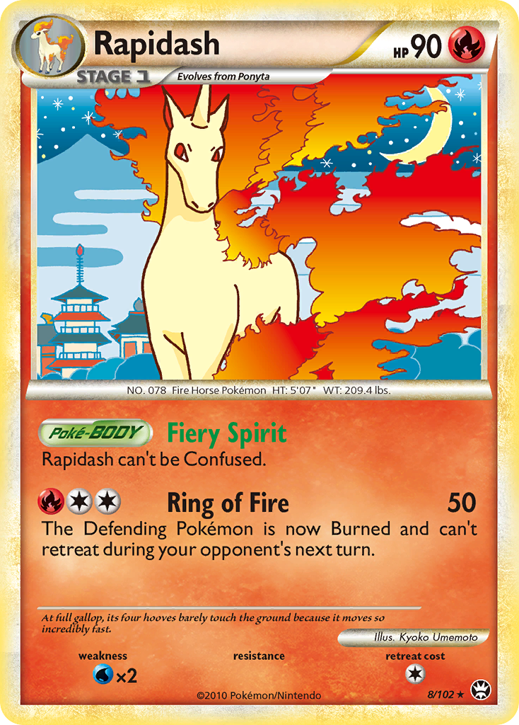 Rapidash (8/102) [HeartGold & SoulSilver: Triumphant] | Gamers Paradise