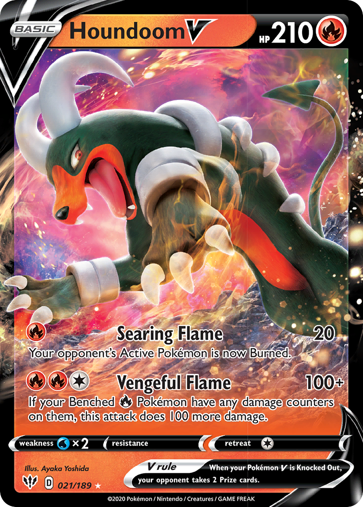 Houndoom V (021/189) [Sword & Shield: Darkness Ablaze] | Gamers Paradise