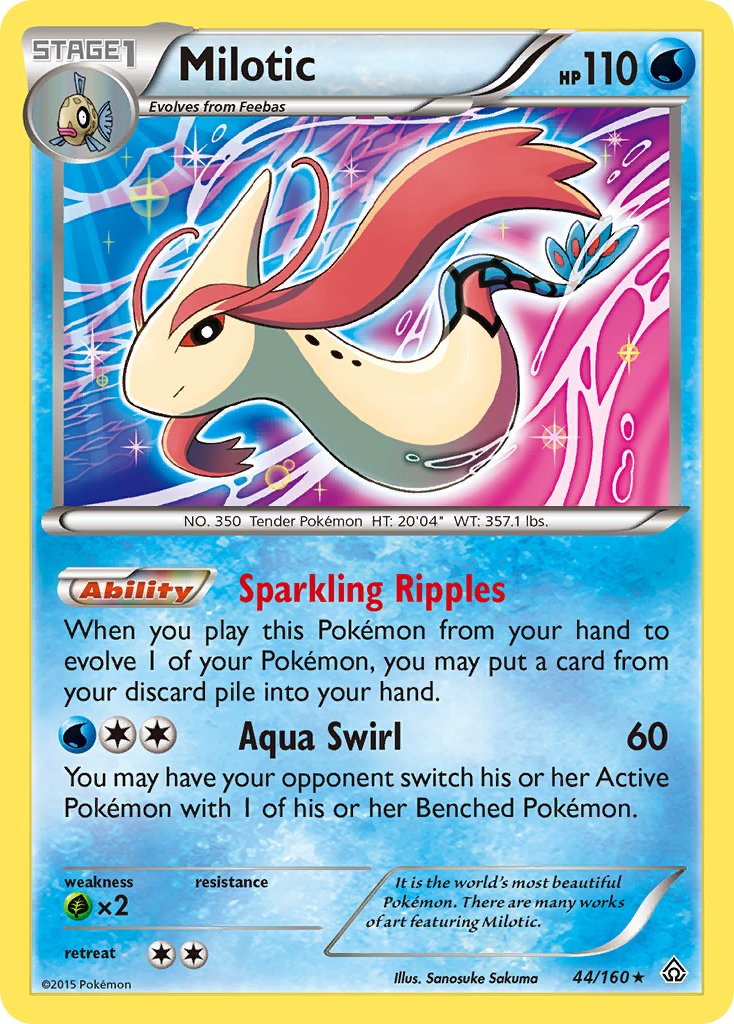 Milotic (44/160) (Theme Deck Exclusive) [XY: Primal Clash] | Gamers Paradise