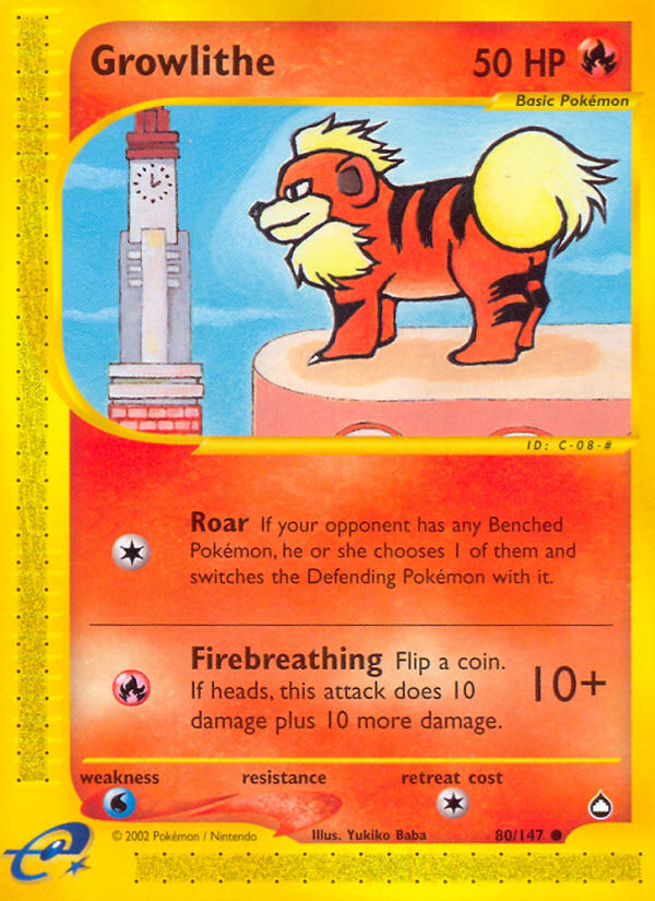 Growlithe (80/147) [Aquapolis] | Gamers Paradise