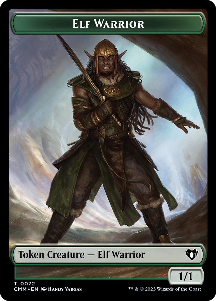 Elf Warrior // Cleric Double-Sided Token [Commander Masters Tokens] | Gamers Paradise