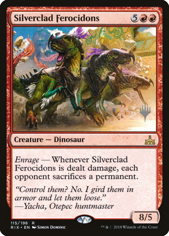 Silverclad Ferocidons (Promo Pack) [Rivals of Ixalan Promos] | Gamers Paradise