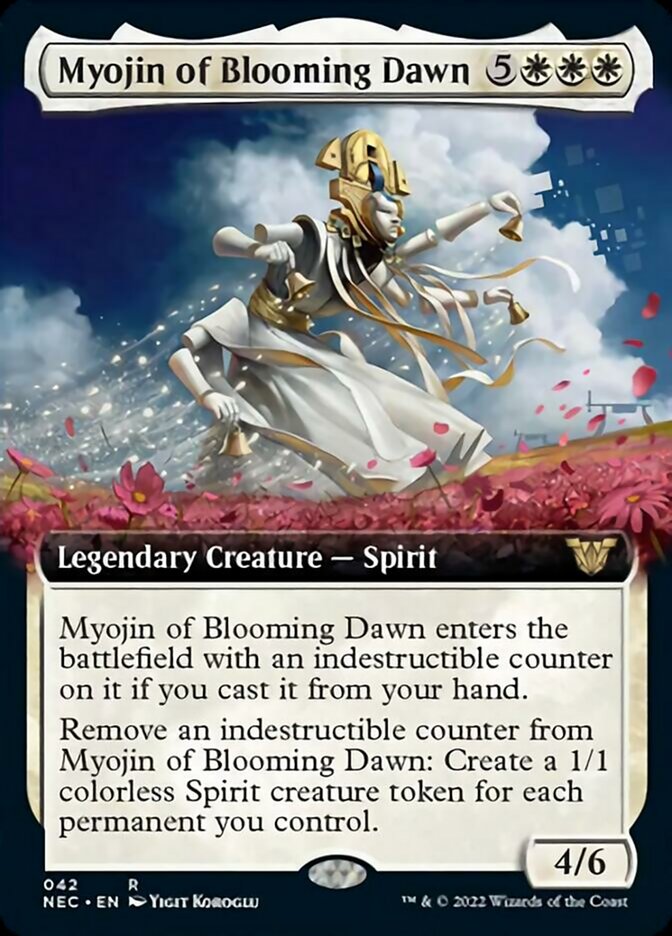 Myojin of Blooming Dawn (Extended Art) [Kamigawa: Neon Dynasty Commander] | Gamers Paradise