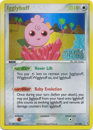 Igglybuff (21/100) (Stamped) [EX: Crystal Guardians] | Gamers Paradise