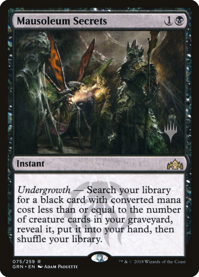 Mausoleum Secrets (Promo Pack) [Guilds of Ravnica Promos] | Gamers Paradise