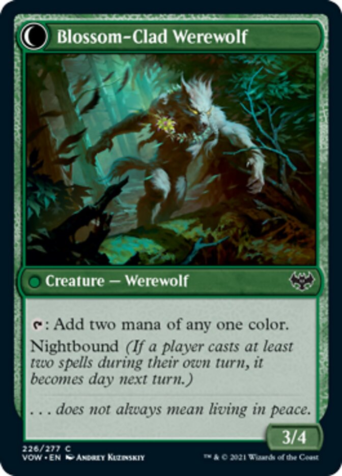 Weaver of Blossoms // Blossom-Clad Werewolf [Innistrad: Crimson Vow] | Gamers Paradise