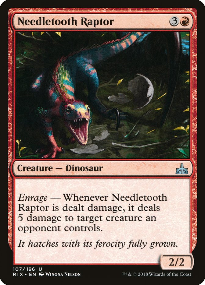 Needletooth Raptor [Rivals of Ixalan] | Gamers Paradise