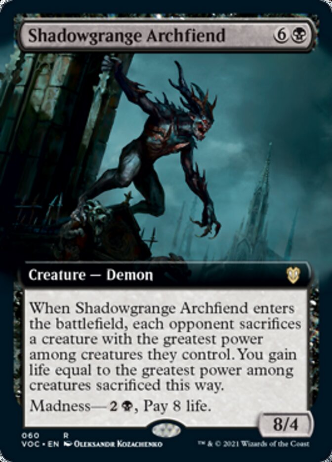 Shadowgrange Archfiend (Extended Art) [Innistrad: Crimson Vow Commander] | Gamers Paradise