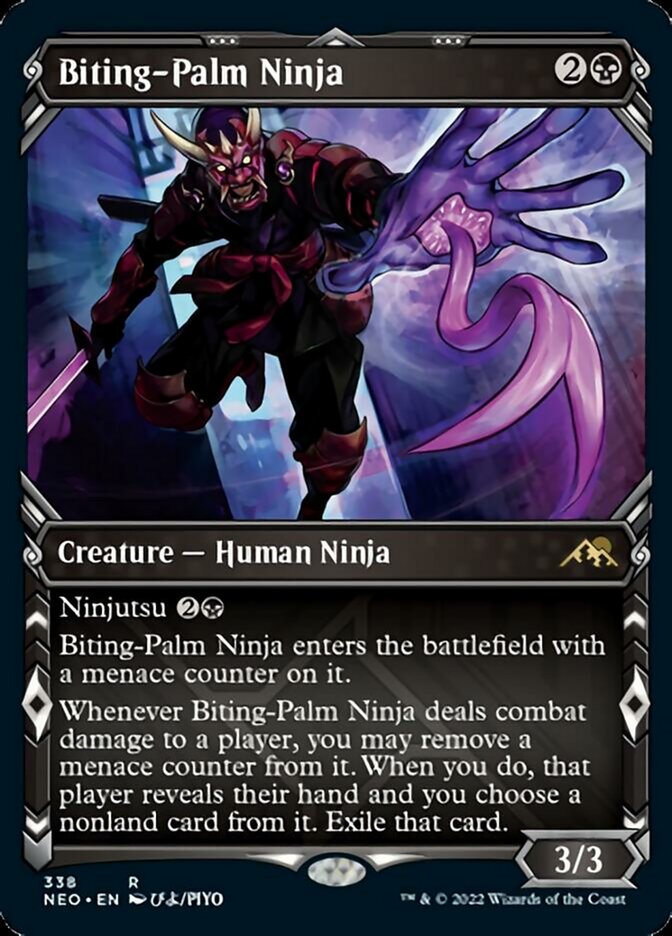 Biting-Palm Ninja (Showcase Ninja) [Kamigawa: Neon Dynasty] | Gamers Paradise