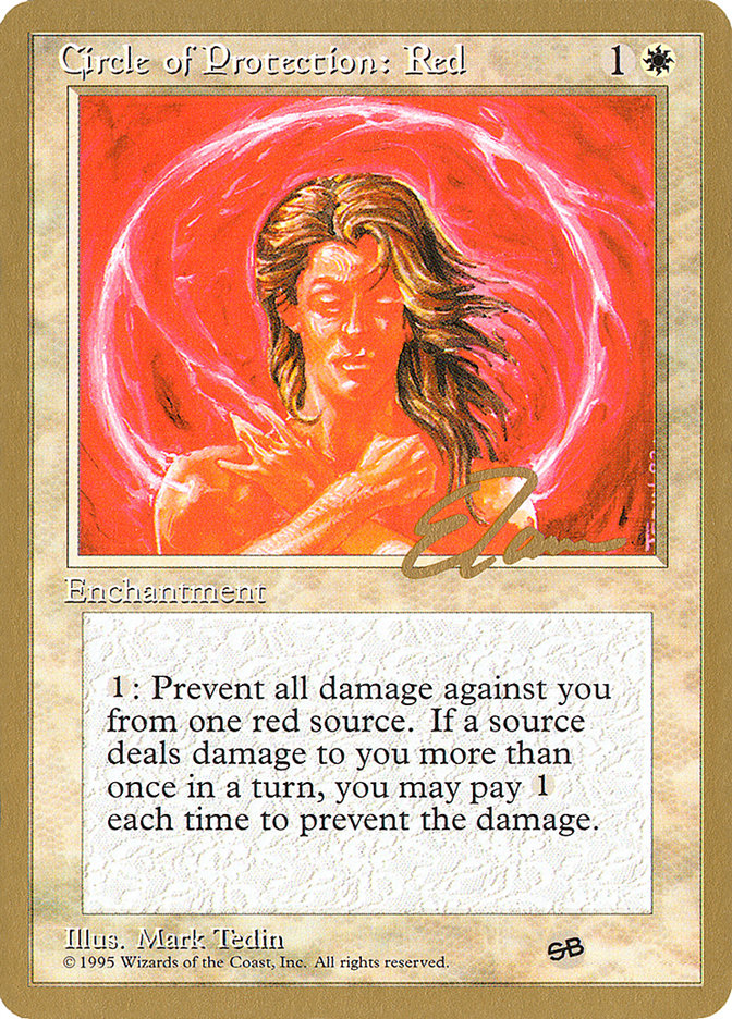 Circle of Protection: Red (Eric Tam) (SB) [Pro Tour Collector Set] | Gamers Paradise