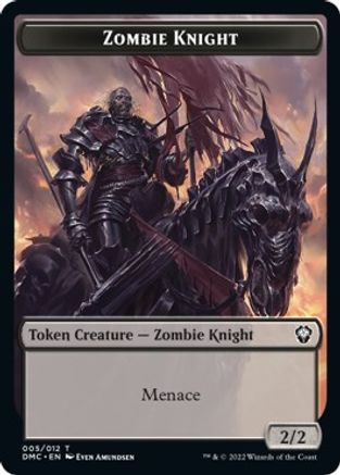 Zombie Knight // Goblin Double-Sided Token [Dominaria United Commander Tokens] | Gamers Paradise