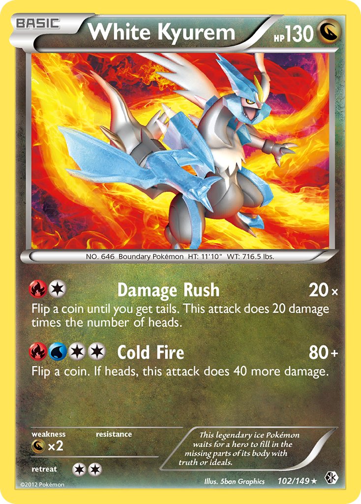 white pokemon cards White Kyurem (102/149) (Theme Deck Exclusive) [Black & White: Boundari – Gamers Paradise