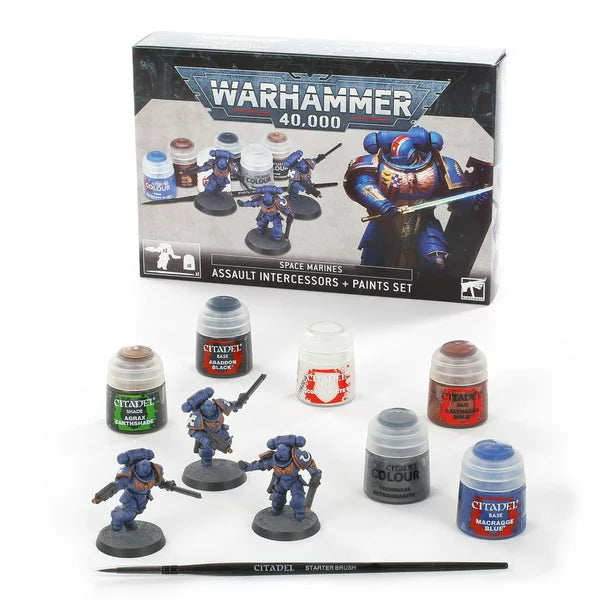 warhammer 40,000 space marines assault intercessors paints set | Gamers Paradise