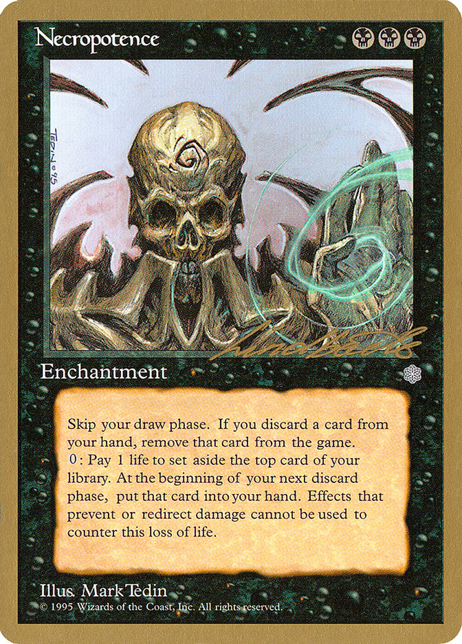 Necropotence (Leon Lindback) [Pro Tour Collector Set] | Gamers Paradise