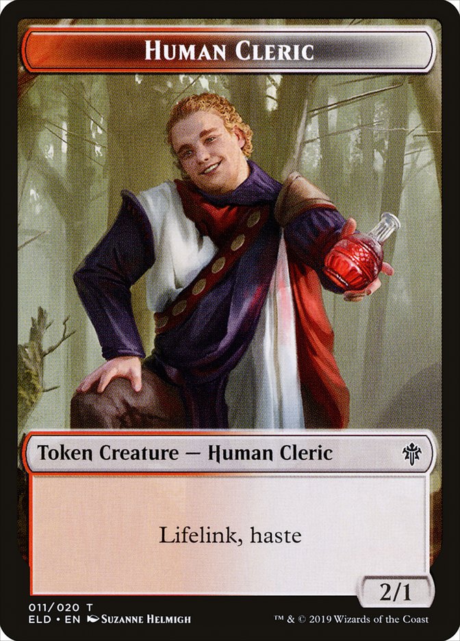 Human Cleric Token [Throne of Eldraine Tokens] | Gamers Paradise