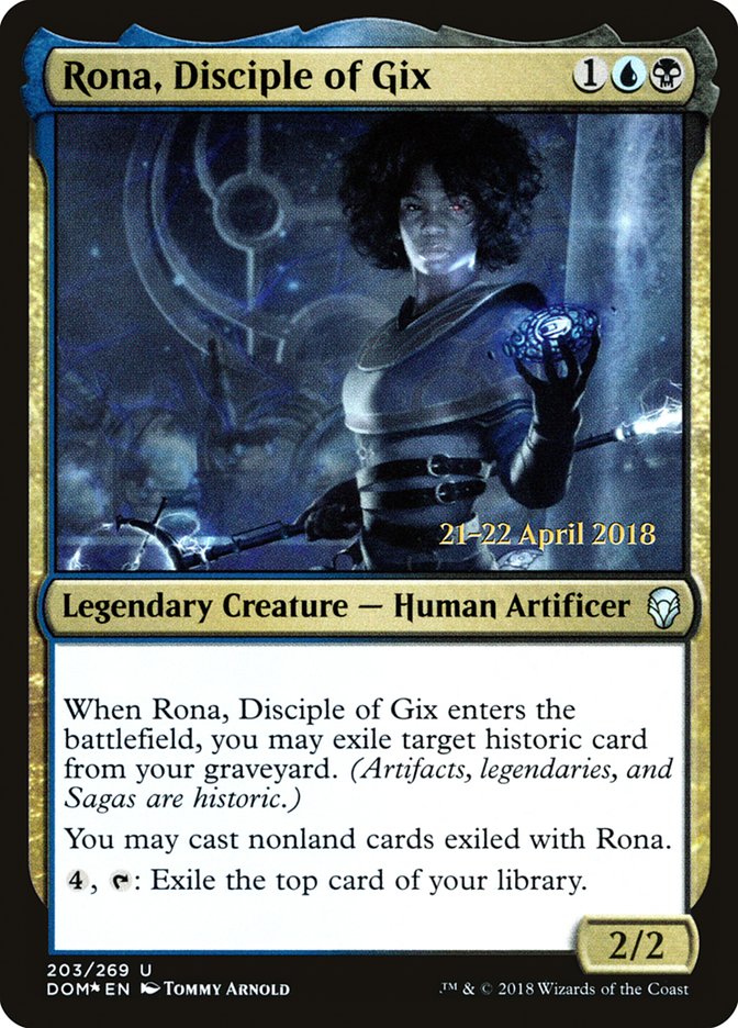 Rona, Disciple of Gix [Dominaria Prerelease Promos] | Gamers Paradise