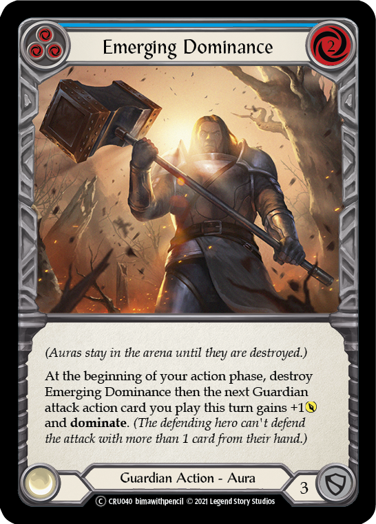 Emerging Dominance (Blue) [U-CRU040-RF] Unlimited Rainbow Foil | Gamers Paradise